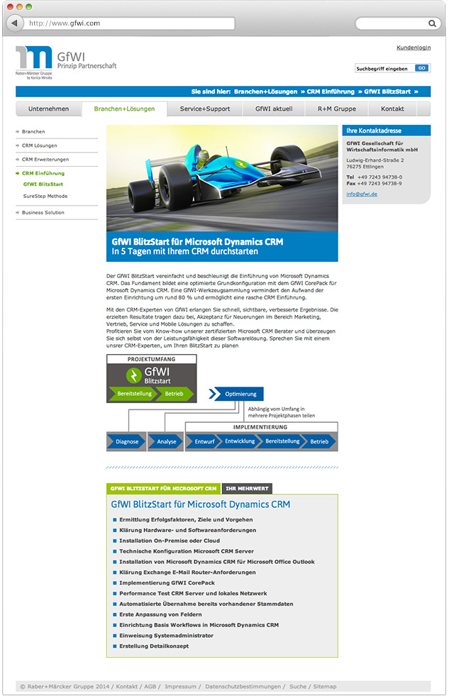 Dank neuer Design-Richtlinien präsentiert sich das Webportal der GfWi in neuem Glanz